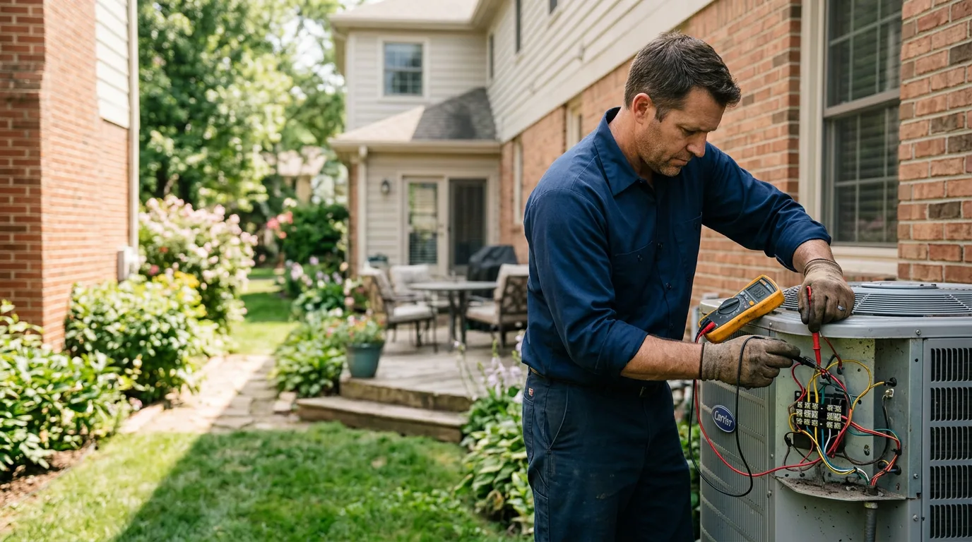 HVAC technician working near Mecca, CA
